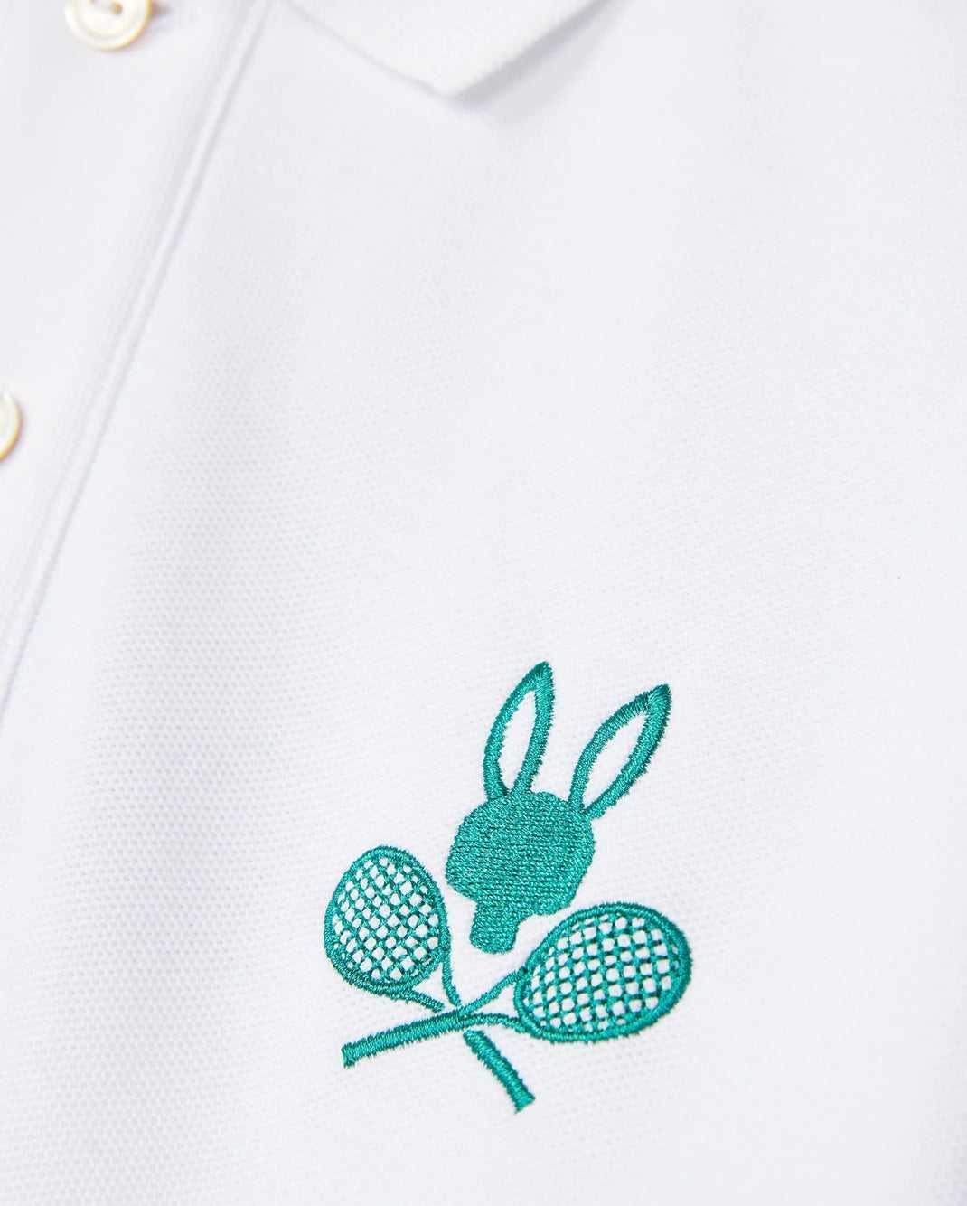 Polos Psycho Bunny Courtside Pique Polo Blanche Enfant | LKC-67870129